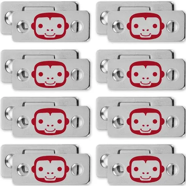 Ruby Monkey Magnets As-Seen-On-TV, Ultra-Thin Magnetic Plates Keep It All Shut