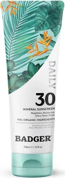 Badger Balm Daily Mineral Sunscreen Spf 30 (4 fl oz)