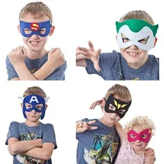 Teehome Superhero Masks Party Favors for Kid Felt and Elastic