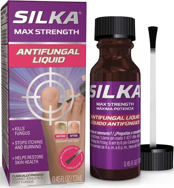 Silka Antifungal Liquid, Max Strength - 0.45 fl oz