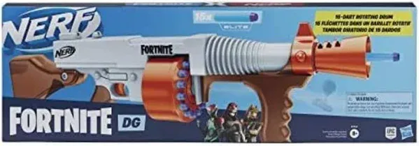 NERF Fortnite DG Dart Blaster Pump Gun w/ Rotating Barrel/15 Darts - Brand New