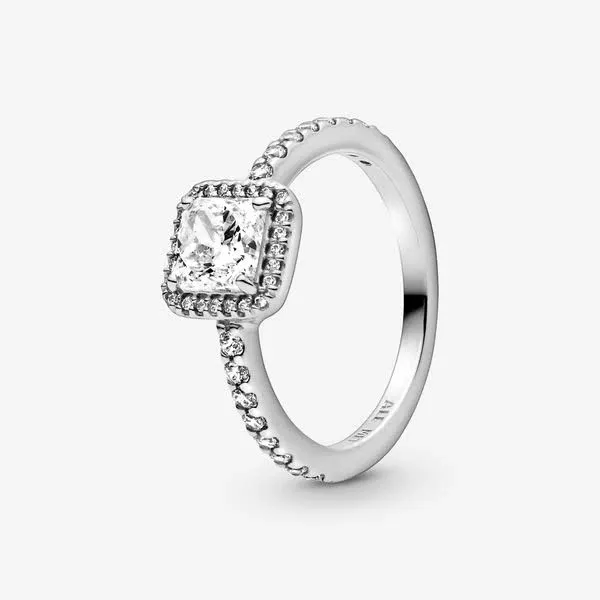 Pandora Sterling Silver Square Sparkle Halo Ring