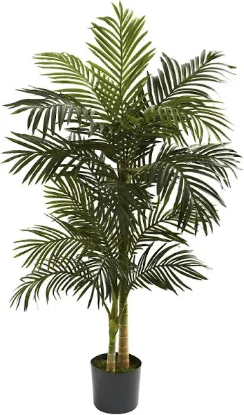 5Ft. Golden Cane Palm Artificial Tree, Green