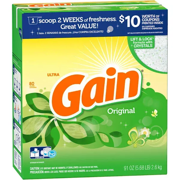 Gain Original Laundry Detergent Powder (91 oz)