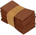 Ruvanti Cloth Napkins set of 12, 18x18 Inches 12 Pack, Caramel Cafe 