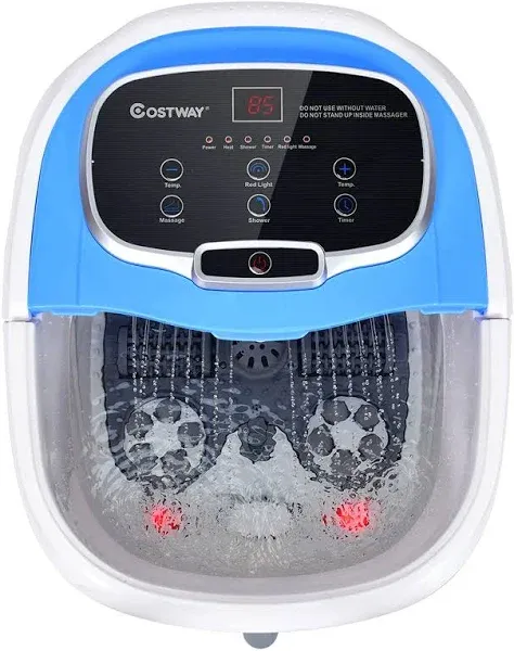 Portable Foot Spa Bath Motorized Massager Electric Feet Salon Tub w/ Shower Blue