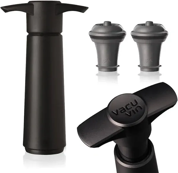 Vacu VIN Wine Saver Black | 2 Stoppers