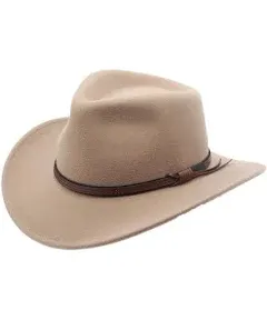 Denver Crushable Wool Felt Outback Western Style Cowboy Hat by Silver Canyon