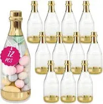 Kate Aspen Gold Metallic Champagne Bottle Favor Container - Medium (Set of 12)