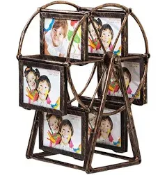 Rotating Ferris Wheel Picture Frame, Desk Table Top Vintage Photo Frames, Personalized Family Photo Frame Shows for 12 Photos Home Décor Christmas Birthday Gifts