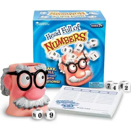 Learning Resources Head Full Of Numbers, Math Games for Ages 7*-