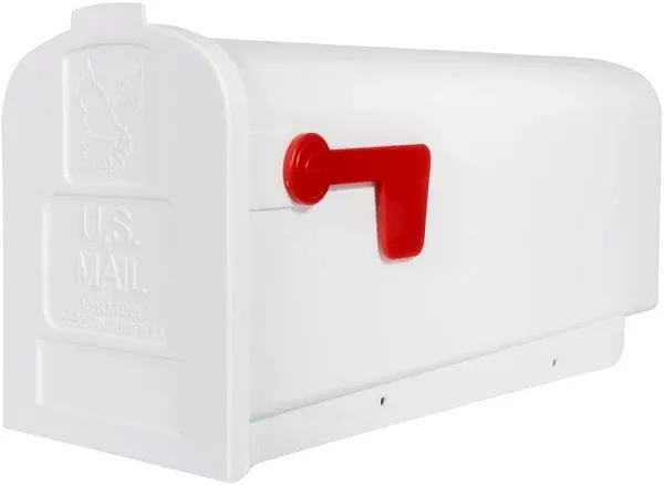 Post Mount Mailbox Medium Durable Plastic Construction Rust-proof Easy Install