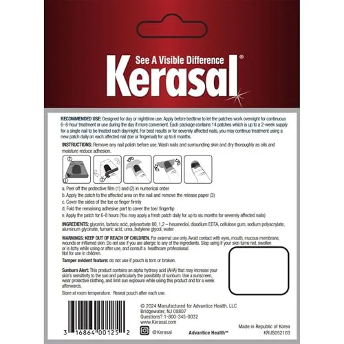 Kerasal Multi-Purpose Nail Repair Patches for Finger/Toe Nails, 14ct