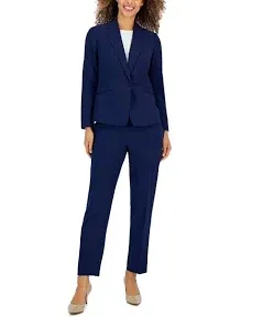 Le Suit Women's 1 Button JKT W/Sl & Slim Pant