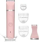 AREYZIN Waterproof Bikini Trimmer Women Electric Razor for Bikini Legs Pubic Hair Rechargeable Electric Shaver Hair Removal with Snap-In Ceramic