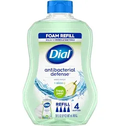 Dial Antibacterial Foaming Hand Wash Refill, Fresh Pear, 30 fl oz