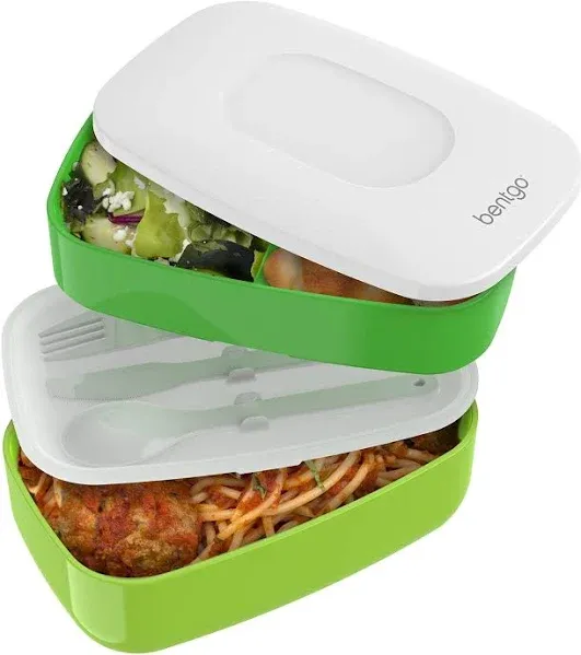 Classic (Green) - All-In-One Stackable Lunch Box Solution - Sleek and Mo