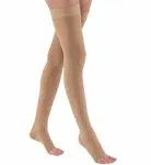 Jobst Relief 20-30 Thigh-High Dot Open Toe Beige Medium Silicone Band