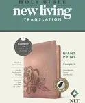 NLT Compact Giant Print Bible, Filament-Enabled Edition (Leatherlike, Rose Metallic Peony, Indexed, Red Letter) [Book]