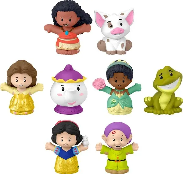 Fisher-Price Little People Toddler Toys Disney Princess Story Duos 8-Piece Figure Set for Pretend Play Kids Ages 18+ Months ​ (Amazon Exclusive)