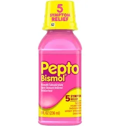 Pepto-Bismol Liquid 5 Symptom Digestive Relief Original - 8 fl oz bottle