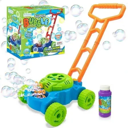 ArtCreativity Bubble Lawn Mower Bubble Blowing Push Toys for Kids Age