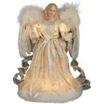 Kurt Adler 12 in. 10 Light Ivory Angel Treetop