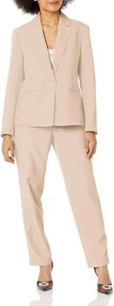 Le Suit Women's 1 Button JKT W/Sl & Slim Pant