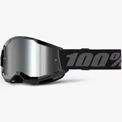 Strata 2 Junior Goggle Black Mirror Silver Lens - 100-Percent