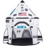 Rocket Ship Play Tent Pop up Play Tent Kids Indoor Outdoor Spaceship Playhouse