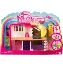 Barbie Mini BarbieLand Doll House Sets, Mini Dreamhouse with Surprise 1.5-inch Doll, Furniture & Accessories, Plus Elevator & Pool