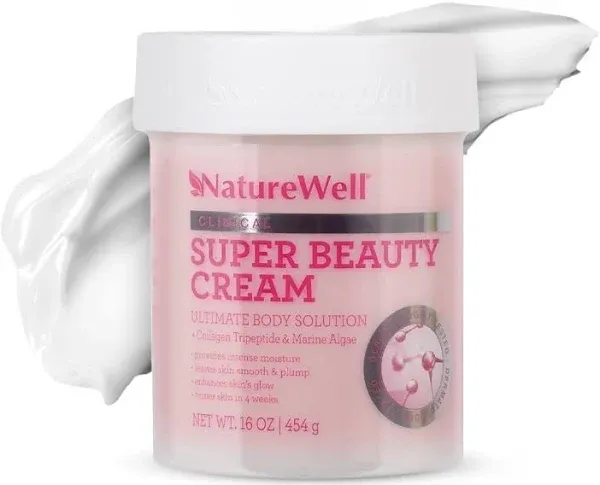 NATUREWELL Clinical Super Beauty Cream for Face Body &amp; Hands Ultimate Beauty16oz