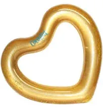 CocoNut Float Gold Glitter Heart Pool Float