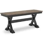 Ashley Wildenauer 50" Dining Bench, Brown/Black