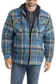 Men's Cotton Riding Shirt with CE Approved Armor Reinforced Stitching Plaid Pattern Denim Flannel Shirt