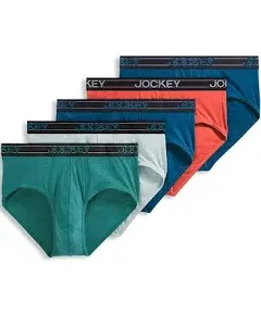 Jockey Men's Lightweight Cotton Blend Brief - 5 Pack