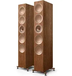 KEF - R11 Meta Floor-Standing Speaker (Walnut, Each) **OPEN BOX**