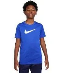 Boys' Nike Dri-Fit Legend T-Shirt Small Tumbled Grey/Silver/White