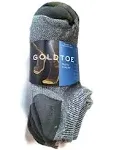 Gold Toe Men's Socks No Show 6-Pack Liner Breathable Soft Cotton Blend Slightly Irregular Olive Heather, Size: Shoe 6-12.5, Green