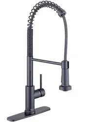 Glacier Bay Paulina 1 Handle Spring Neck Pull Down Sprayer Kitchen Matte Black