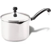 3-Quart Classic Series Stainless Steel Saucepan with lid, Silver