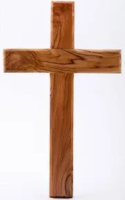 Wooden Cross. Plain Holy Land cross, Olive Wood by Wood Cross