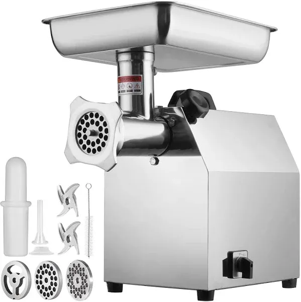 VEVOR Electric Meat Grinder 396 lb/H Capacity 1100W Industrial Meat Mincer with 2 Blade