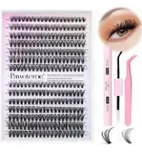 B&amp;Q Lash Extension Kit Individual Lashes Cluster 280Pcs D Curl Eyelash Extension