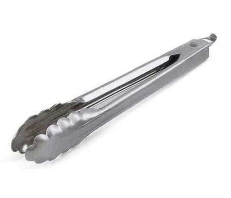 9 Inch Heavy Duty Stainless Steel Restaurant Tongs With Lock 4409 Hdl 2 Pack