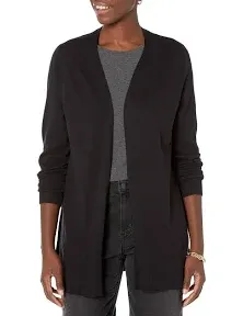 Amazon Essentials Black Long Sleeve Open Front Cardigan Womens Size Medium