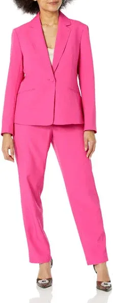 Le Suit Women's 1 Button JKT W/Sl & Slim Pant