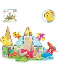 PicassoTiles Dinosaur World Themed Playset