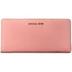 Michael Kors Jet Set Travel Large Primrose Leather Continental Wristlet Wallet