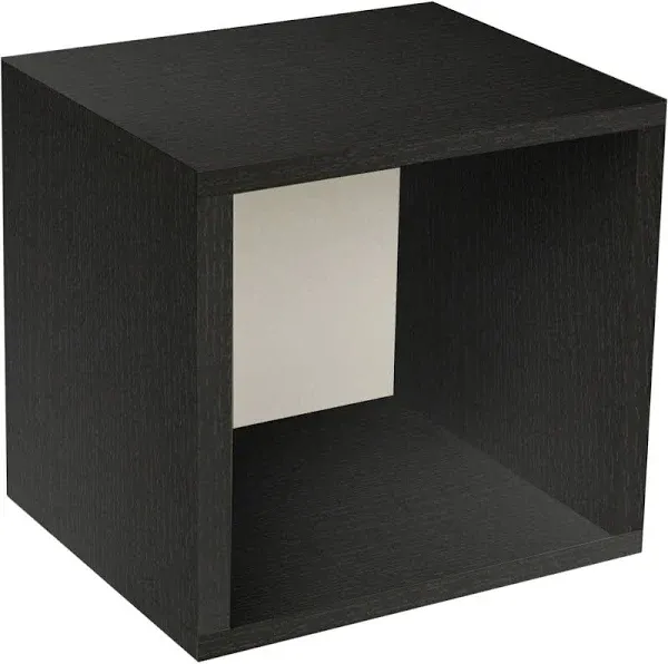 WAY BASICS Modular Storage Cube - Cubby Closet Organizer Black Modern &amp; Contempo